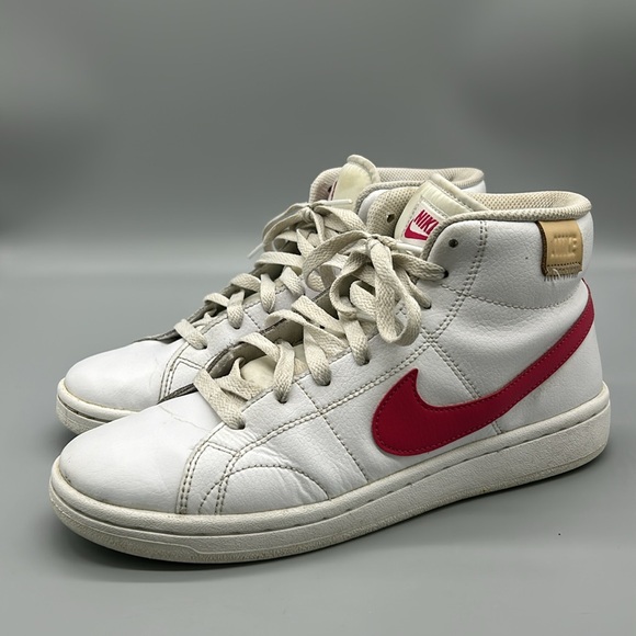 NIKE WOMENS COURT ROYALE 2 (BLAZER) MID SNEAKER WHITE/PINK💖 - Picture 3 of 10